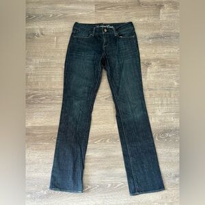 American Eagle Y2K Women's Blue Jeans Long Size 8 Straight Fit
